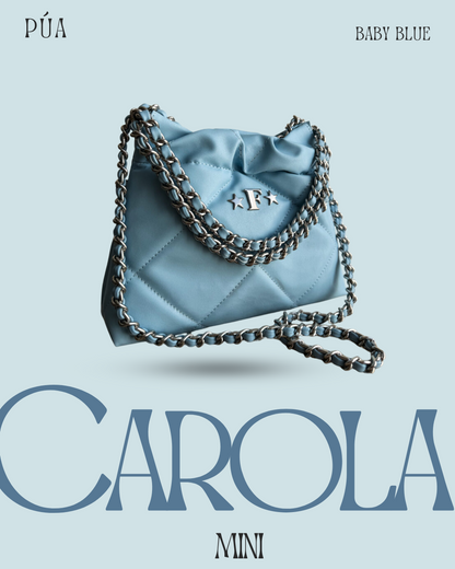 Carola Mini Baby Blue - Cadena Plata