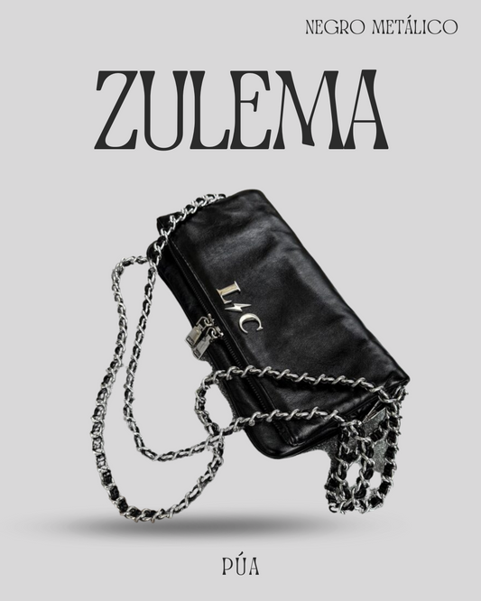 Zulema Negro Metálico - Herrajes Plata