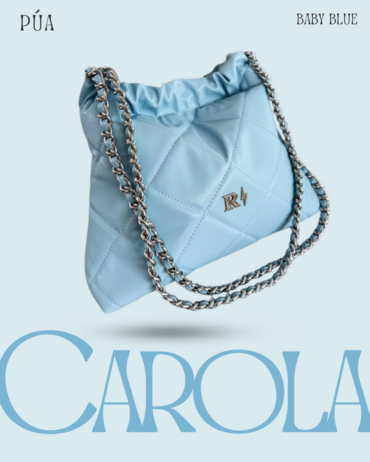 Carola Baby Blue - Cadena Plata