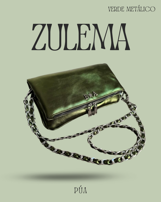 Zulema Verde Metálico - Herrajes Plata
