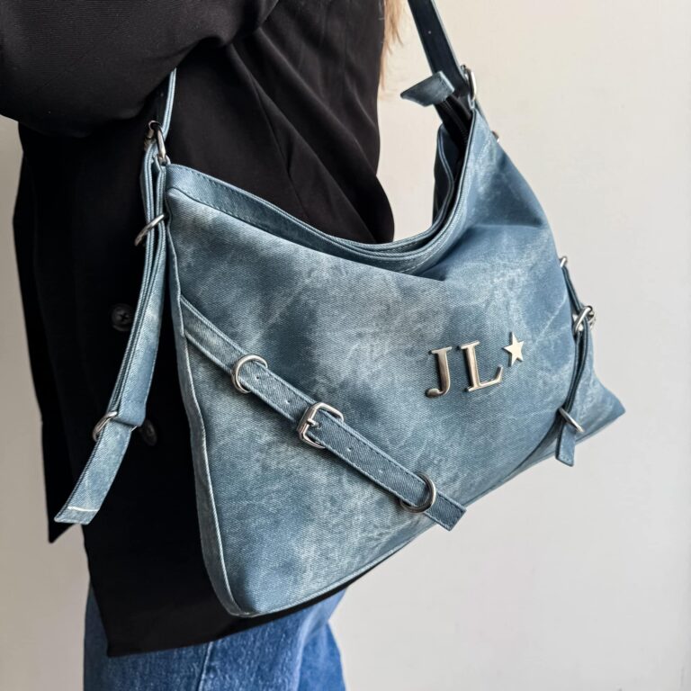 Lorenza Denim Blue - Herrajes Plata