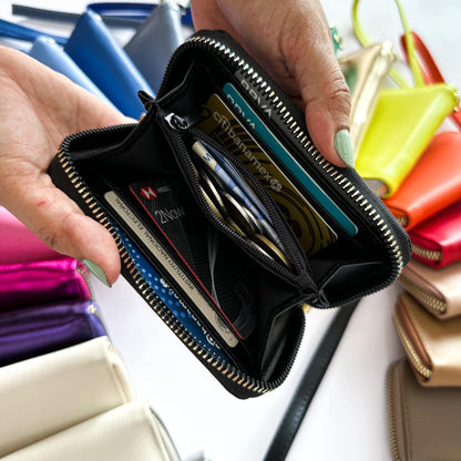 Cartera Mini Maquillaje Herraje Oro