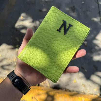 Porta Pasaporte Individual Verde Limón